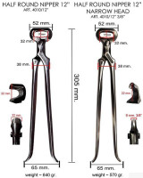 Půlkulaté štípací kleště ICAR - 12"